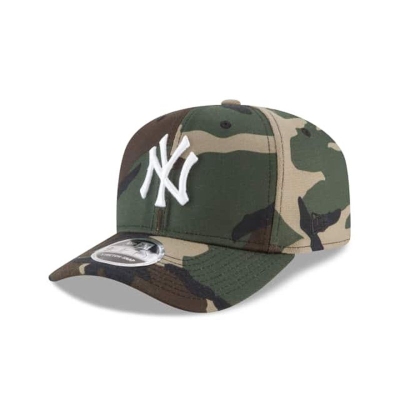 New York Yankees Gorra | New Era MLB Woodland Camo Stretch Snap 9fifty Snapback Cap Mexico - Verdes